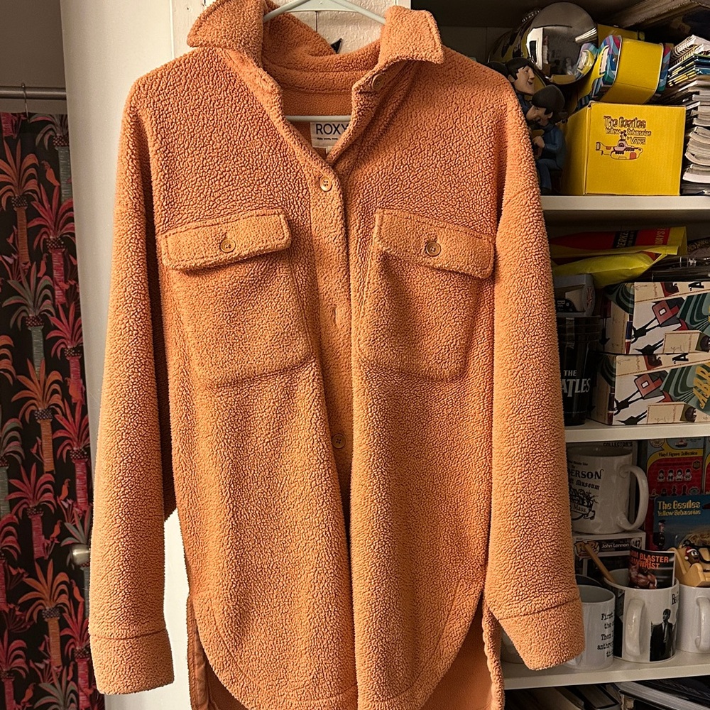 Roxy Warm Orange Fleece Jacket